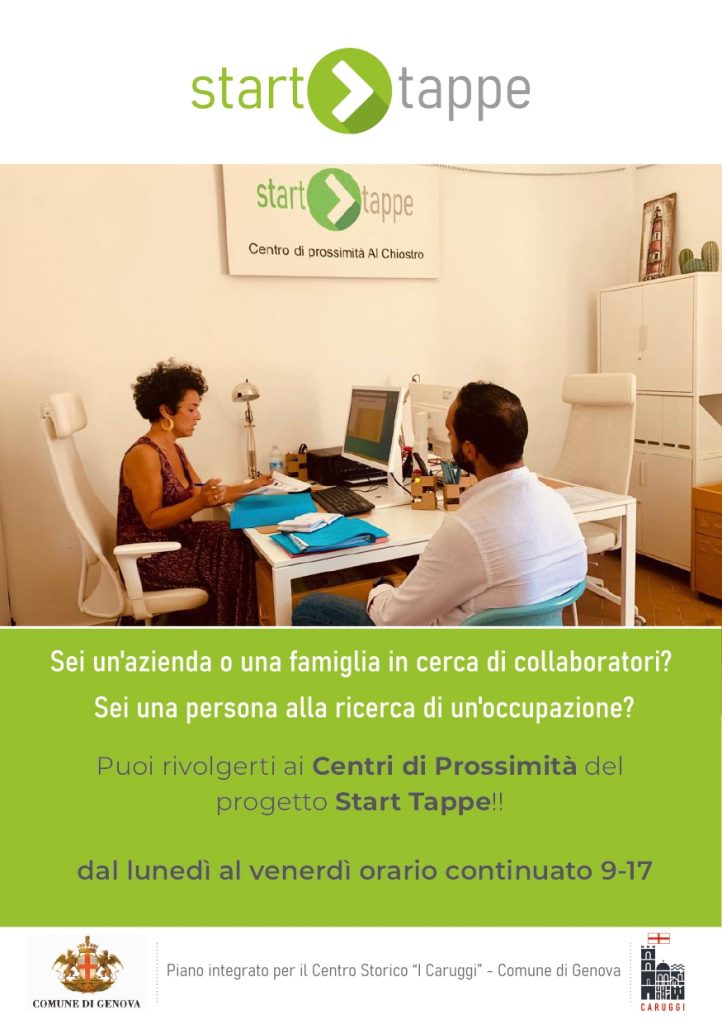 flyer start tappe -progetto liguria lavoro